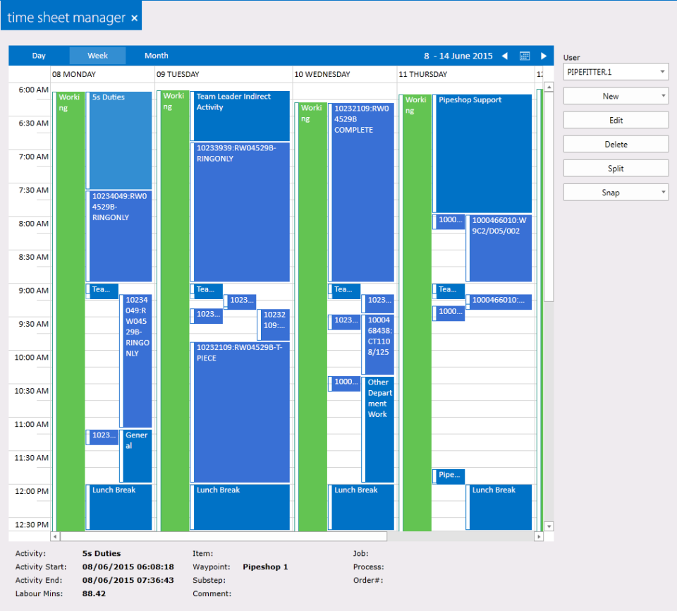 screenshot of Mestec Cloud MES